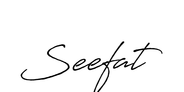 Design your own signature with our free online signature maker. With this signature software, you can create a handwritten (Antro_Vectra_Bolder) signature for name Seefat. Seefat signature style 7 images and pictures png