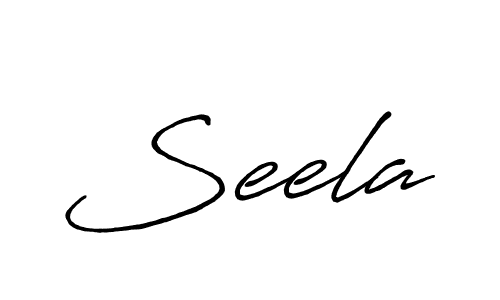 Design your own signature with our free online signature maker. With this signature software, you can create a handwritten (Antro_Vectra_Bolder) signature for name Seela. Seela signature style 7 images and pictures png