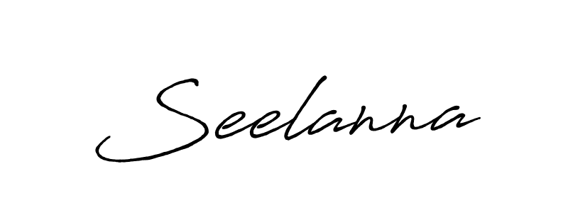 How to make Seelanna name signature. Use Antro_Vectra_Bolder style for creating short signs online. This is the latest handwritten sign. Seelanna signature style 7 images and pictures png