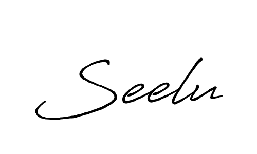 Similarly Antro_Vectra_Bolder is the best handwritten signature design. Signature creator online .You can use it as an online autograph creator for name Seelu. Seelu signature style 7 images and pictures png