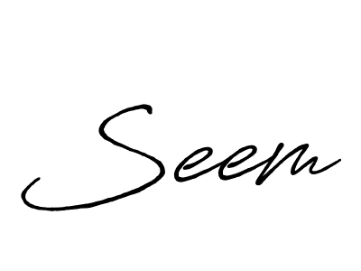 Make a beautiful signature design for name Seem. Use this online signature maker to create a handwritten signature for free. Seem signature style 7 images and pictures png