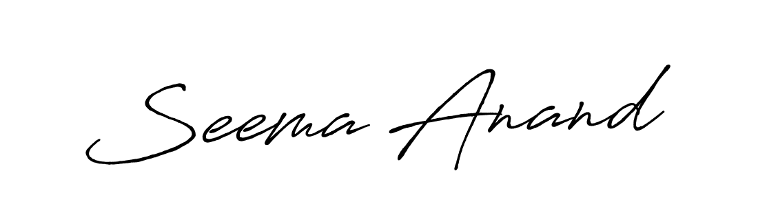 Seema Anand stylish signature style. Best Handwritten Sign (Antro_Vectra_Bolder) for my name. Handwritten Signature Collection Ideas for my name Seema Anand. Seema Anand signature style 7 images and pictures png