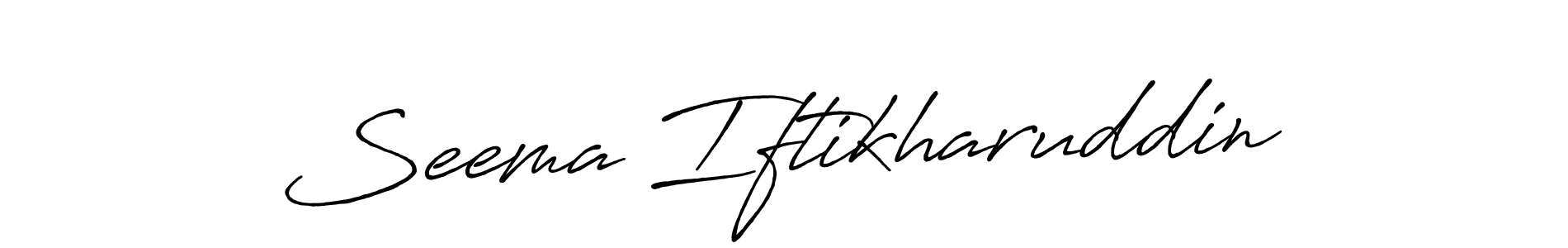 Design your own signature with our free online signature maker. With this signature software, you can create a handwritten (Antro_Vectra_Bolder) signature for name Seema Iftikharuddin. Seema Iftikharuddin signature style 7 images and pictures png