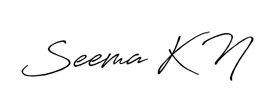 Also we have Seema K N name is the best signature style. Create professional handwritten signature collection using Antro_Vectra_Bolder autograph style. Seema K N signature style 7 images and pictures png