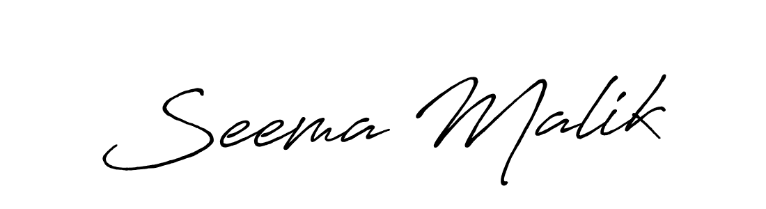Seema Malik stylish signature style. Best Handwritten Sign (Antro_Vectra_Bolder) for my name. Handwritten Signature Collection Ideas for my name Seema Malik. Seema Malik signature style 7 images and pictures png