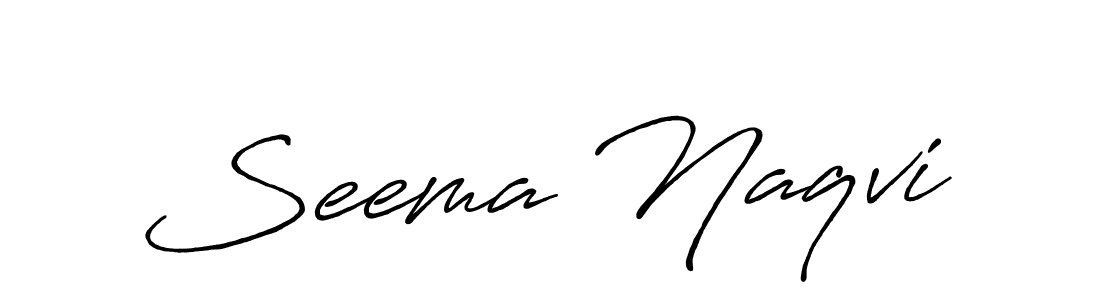 Also we have Seema Naqvi name is the best signature style. Create professional handwritten signature collection using Antro_Vectra_Bolder autograph style. Seema Naqvi signature style 7 images and pictures png