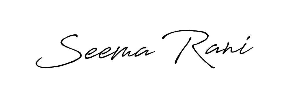 Make a short Seema Rani signature style. Manage your documents anywhere anytime using Antro_Vectra_Bolder. Create and add eSignatures, submit forms, share and send files easily. Seema Rani signature style 7 images and pictures png