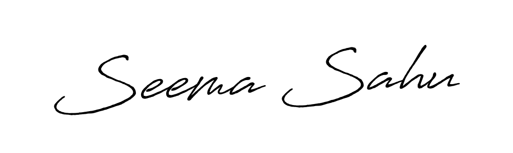 The best way (Antro_Vectra_Bolder) to make a short signature is to pick only two or three words in your name. The name Seema Sahu include a total of six letters. For converting this name. Seema Sahu signature style 7 images and pictures png