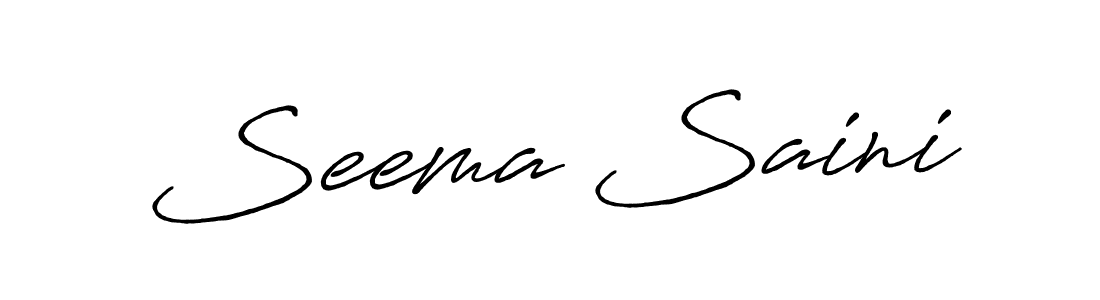 Antro_Vectra_Bolder is a professional signature style that is perfect for those who want to add a touch of class to their signature. It is also a great choice for those who want to make their signature more unique. Get Seema Saini name to fancy signature for free. Seema Saini signature style 7 images and pictures png