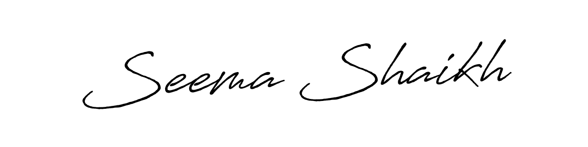It looks lik you need a new signature style for name Seema Shaikh. Design unique handwritten (Antro_Vectra_Bolder) signature with our free signature maker in just a few clicks. Seema Shaikh signature style 7 images and pictures png
