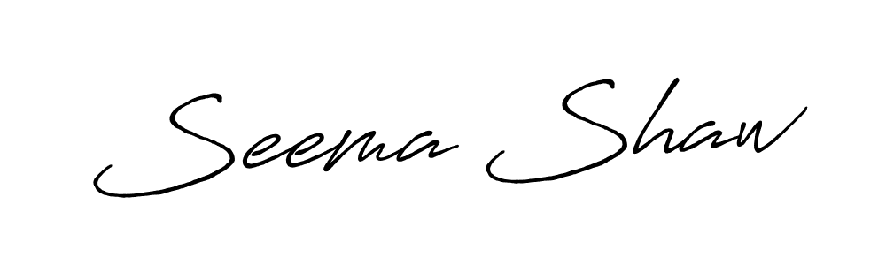 This is the best signature style for the Seema Shaw name. Also you like these signature font (Antro_Vectra_Bolder). Mix name signature. Seema Shaw signature style 7 images and pictures png