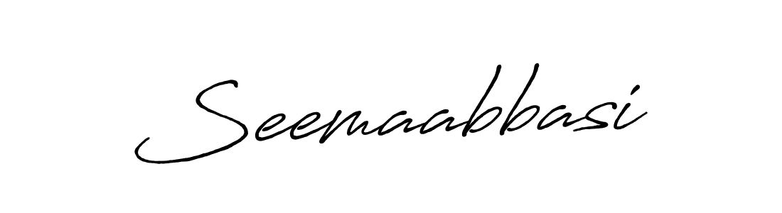 Design your own signature with our free online signature maker. With this signature software, you can create a handwritten (Antro_Vectra_Bolder) signature for name Seemaabbasi. Seemaabbasi signature style 7 images and pictures png