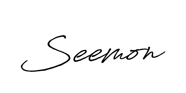 Antro_Vectra_Bolder is a professional signature style that is perfect for those who want to add a touch of class to their signature. It is also a great choice for those who want to make their signature more unique. Get Seemon name to fancy signature for free. Seemon signature style 7 images and pictures png