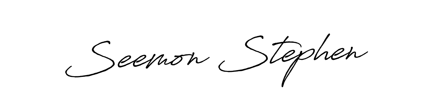 How to make Seemon Stephen signature? Antro_Vectra_Bolder is a professional autograph style. Create handwritten signature for Seemon Stephen name. Seemon Stephen signature style 7 images and pictures png