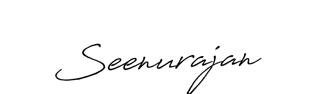 Make a beautiful signature design for name Seenurajan. With this signature (Antro_Vectra_Bolder) style, you can create a handwritten signature for free. Seenurajan signature style 7 images and pictures png