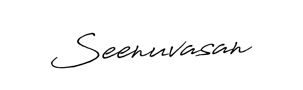 How to make Seenuvasan name signature. Use Antro_Vectra_Bolder style for creating short signs online. This is the latest handwritten sign. Seenuvasan signature style 7 images and pictures png