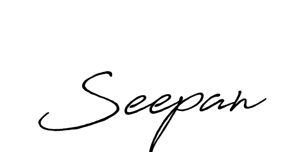 How to make Seepan name signature. Use Antro_Vectra_Bolder style for creating short signs online. This is the latest handwritten sign. Seepan signature style 7 images and pictures png