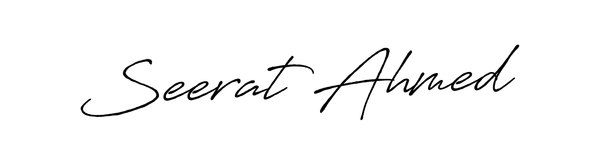 Also You can easily find your signature by using the search form. We will create Seerat Ahmed name handwritten signature images for you free of cost using Antro_Vectra_Bolder sign style. Seerat Ahmed signature style 7 images and pictures png