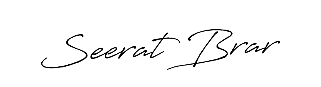 Use a signature maker to create a handwritten signature online. With this signature software, you can design (Antro_Vectra_Bolder) your own signature for name Seerat Brar. Seerat Brar signature style 7 images and pictures png