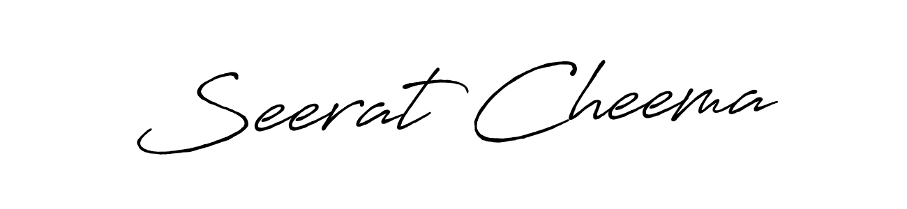 Make a beautiful signature design for name Seerat Cheema. With this signature (Antro_Vectra_Bolder) style, you can create a handwritten signature for free. Seerat Cheema signature style 7 images and pictures png