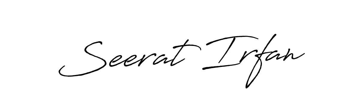 Seerat Irfan stylish signature style. Best Handwritten Sign (Antro_Vectra_Bolder) for my name. Handwritten Signature Collection Ideas for my name Seerat Irfan. Seerat Irfan signature style 7 images and pictures png
