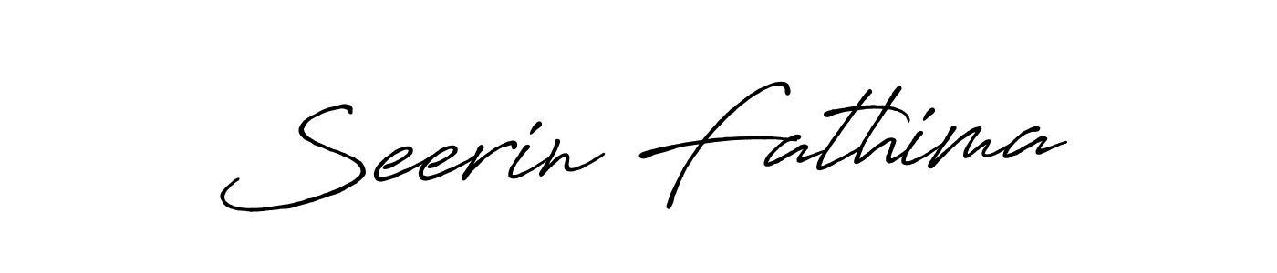 How to make Seerin Fathima name signature. Use Antro_Vectra_Bolder style for creating short signs online. This is the latest handwritten sign. Seerin Fathima signature style 7 images and pictures png