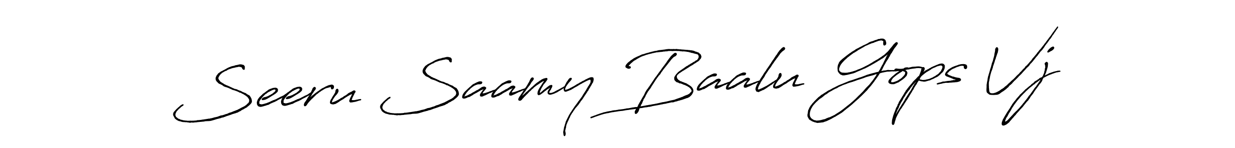 Create a beautiful signature design for name Seeru Saamy Baalu Gops Vj. With this signature (Antro_Vectra_Bolder) fonts, you can make a handwritten signature for free. Seeru Saamy Baalu Gops Vj signature style 7 images and pictures png