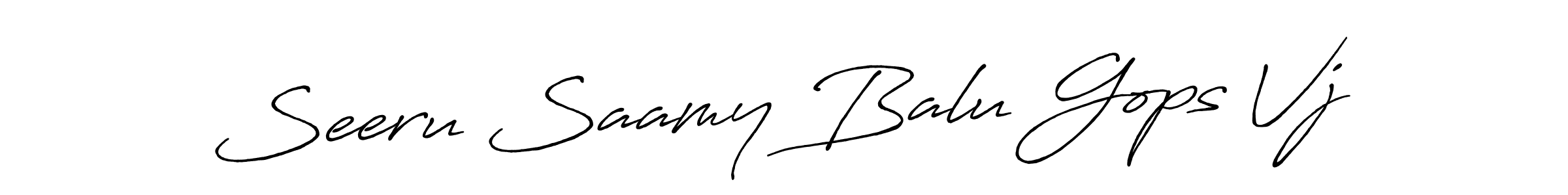 Antro_Vectra_Bolder is a professional signature style that is perfect for those who want to add a touch of class to their signature. It is also a great choice for those who want to make their signature more unique. Get Seeru Saamy Balu Gops Vj name to fancy signature for free. Seeru Saamy Balu Gops Vj signature style 7 images and pictures png