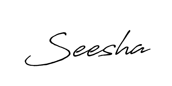 How to make Seesha signature? Antro_Vectra_Bolder is a professional autograph style. Create handwritten signature for Seesha name. Seesha signature style 7 images and pictures png