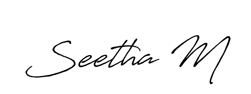 Make a beautiful signature design for name Seetha M. Use this online signature maker to create a handwritten signature for free. Seetha M signature style 7 images and pictures png