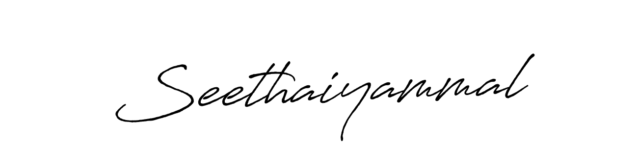 Create a beautiful signature design for name Seethaiyammal. With this signature (Antro_Vectra_Bolder) fonts, you can make a handwritten signature for free. Seethaiyammal signature style 7 images and pictures png