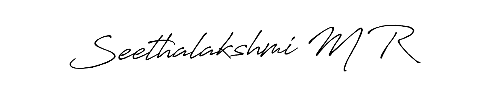 Create a beautiful signature design for name Seethalakshmi M R. With this signature (Antro_Vectra_Bolder) fonts, you can make a handwritten signature for free. Seethalakshmi M R signature style 7 images and pictures png