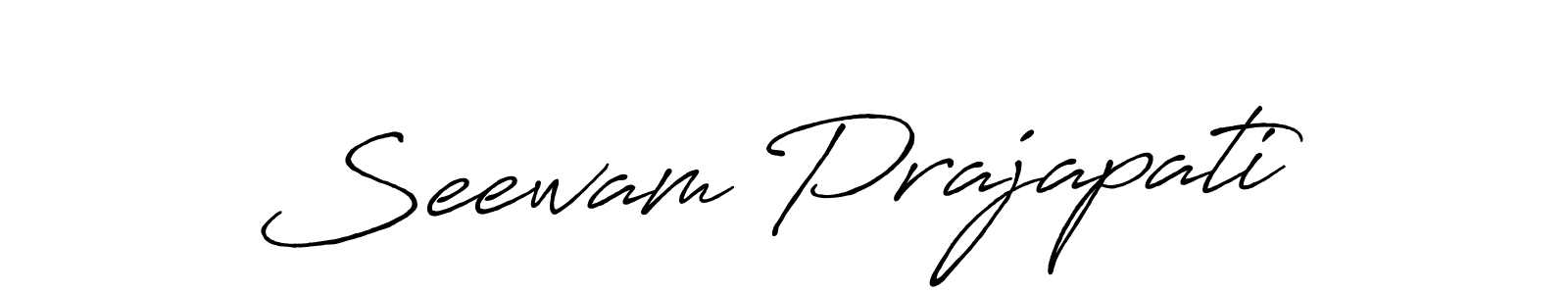 It looks lik you need a new signature style for name Seewam Prajapati. Design unique handwritten (Antro_Vectra_Bolder) signature with our free signature maker in just a few clicks. Seewam Prajapati signature style 7 images and pictures png