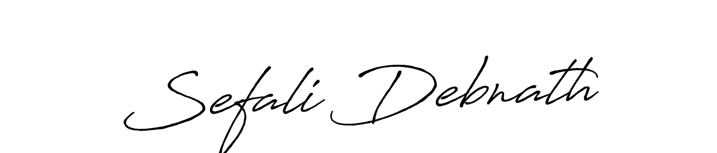 Sefali Debnath stylish signature style. Best Handwritten Sign (Antro_Vectra_Bolder) for my name. Handwritten Signature Collection Ideas for my name Sefali Debnath. Sefali Debnath signature style 7 images and pictures png