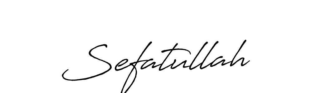 Create a beautiful signature design for name Sefatullah. With this signature (Antro_Vectra_Bolder) fonts, you can make a handwritten signature for free. Sefatullah signature style 7 images and pictures png