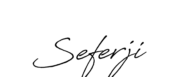 if you are searching for the best signature style for your name Seferji. so please give up your signature search. here we have designed multiple signature styles  using Antro_Vectra_Bolder. Seferji signature style 7 images and pictures png