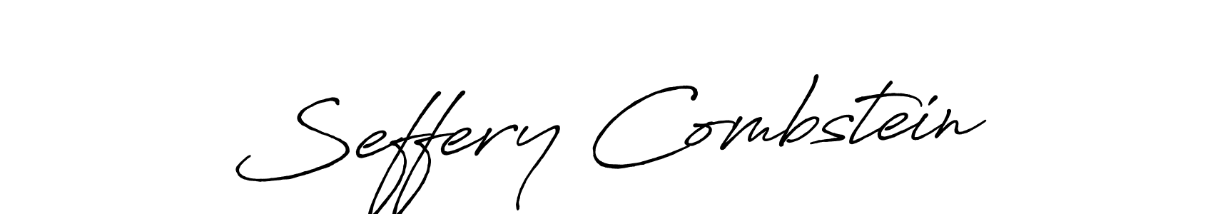 The best way (Antro_Vectra_Bolder) to make a short signature is to pick only two or three words in your name. The name Seffery Combstein include a total of six letters. For converting this name. Seffery Combstein signature style 7 images and pictures png