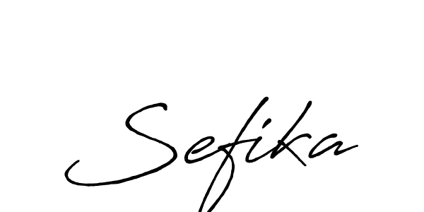 How to make Sefika signature? Antro_Vectra_Bolder is a professional autograph style. Create handwritten signature for Sefika name. Sefika signature style 7 images and pictures png