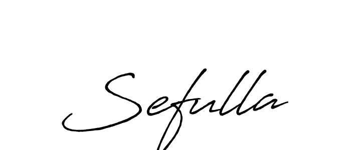 Create a beautiful signature design for name Sefulla. With this signature (Antro_Vectra_Bolder) fonts, you can make a handwritten signature for free. Sefulla signature style 7 images and pictures png