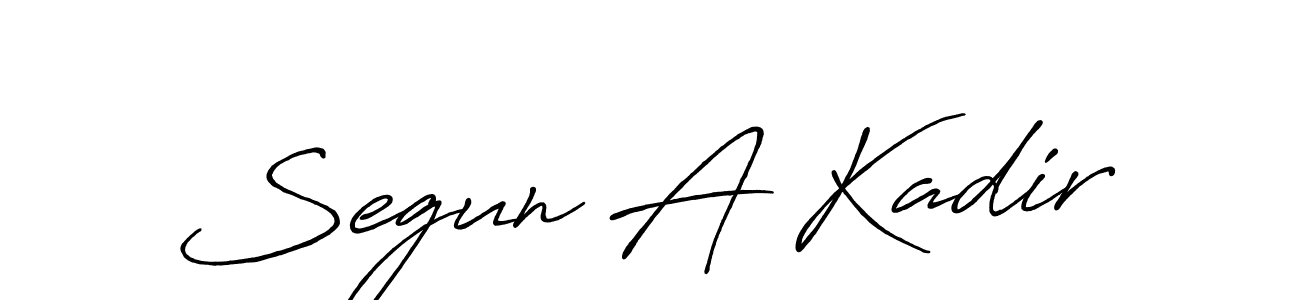 Create a beautiful signature design for name Segun A Kadir. With this signature (Antro_Vectra_Bolder) fonts, you can make a handwritten signature for free. Segun A Kadir signature style 7 images and pictures png