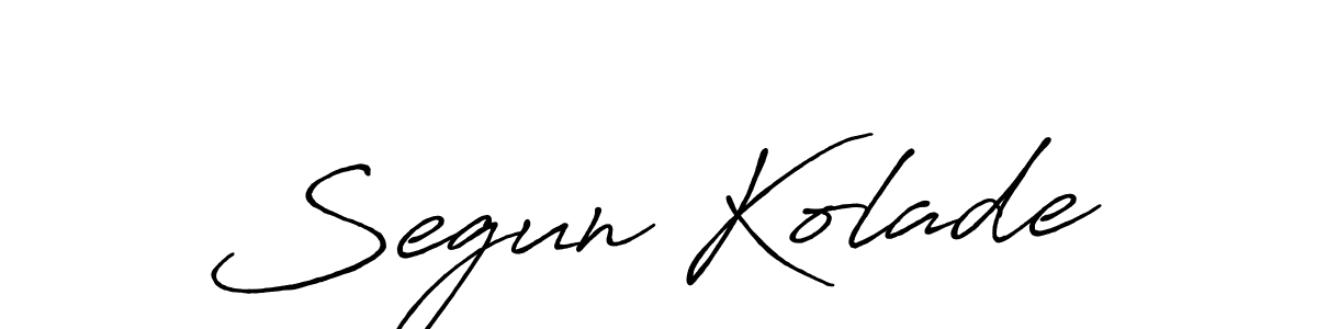 if you are searching for the best signature style for your name Segun Kolade. so please give up your signature search. here we have designed multiple signature styles  using Antro_Vectra_Bolder. Segun Kolade signature style 7 images and pictures png