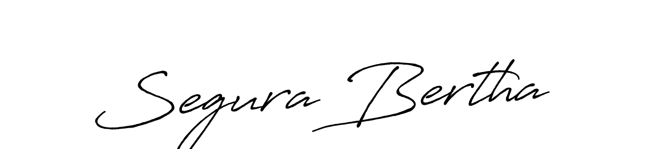 Use a signature maker to create a handwritten signature online. With this signature software, you can design (Antro_Vectra_Bolder) your own signature for name Segura Bertha. Segura Bertha signature style 7 images and pictures png