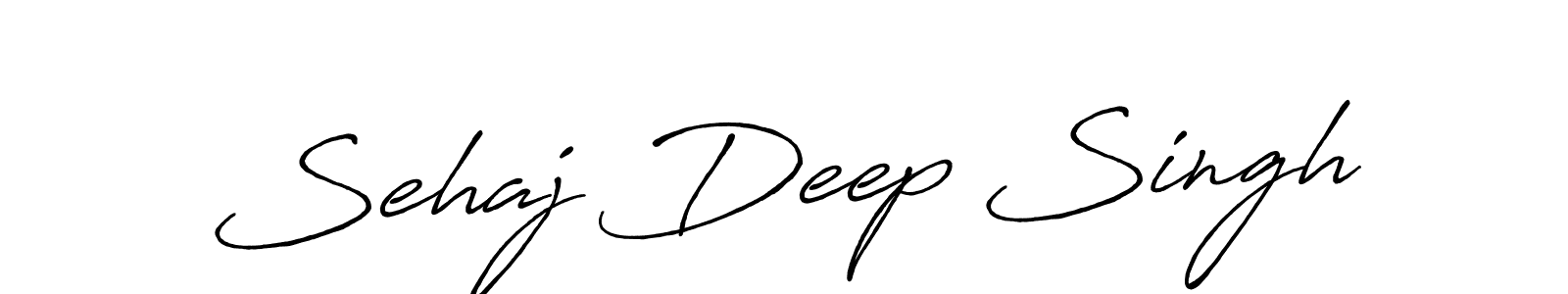 Create a beautiful signature design for name Sehaj Deep Singh. With this signature (Antro_Vectra_Bolder) fonts, you can make a handwritten signature for free. Sehaj Deep Singh signature style 7 images and pictures png