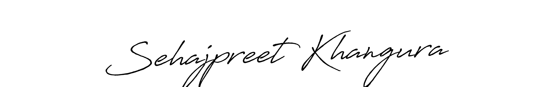 Create a beautiful signature design for name Sehajpreet Khangura. With this signature (Antro_Vectra_Bolder) fonts, you can make a handwritten signature for free. Sehajpreet Khangura signature style 7 images and pictures png