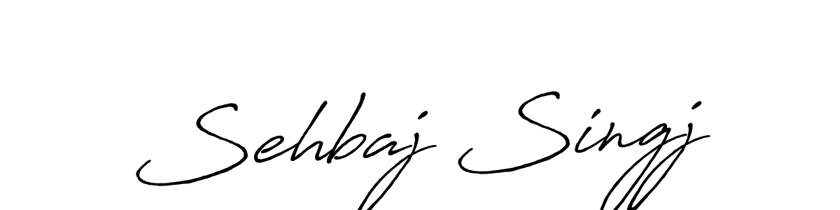 Make a beautiful signature design for name Sehbaj Singj. With this signature (Antro_Vectra_Bolder) style, you can create a handwritten signature for free. Sehbaj Singj signature style 7 images and pictures png