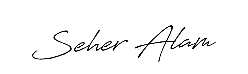 Similarly Antro_Vectra_Bolder is the best handwritten signature design. Signature creator online .You can use it as an online autograph creator for name Seher Alam. Seher Alam signature style 7 images and pictures png