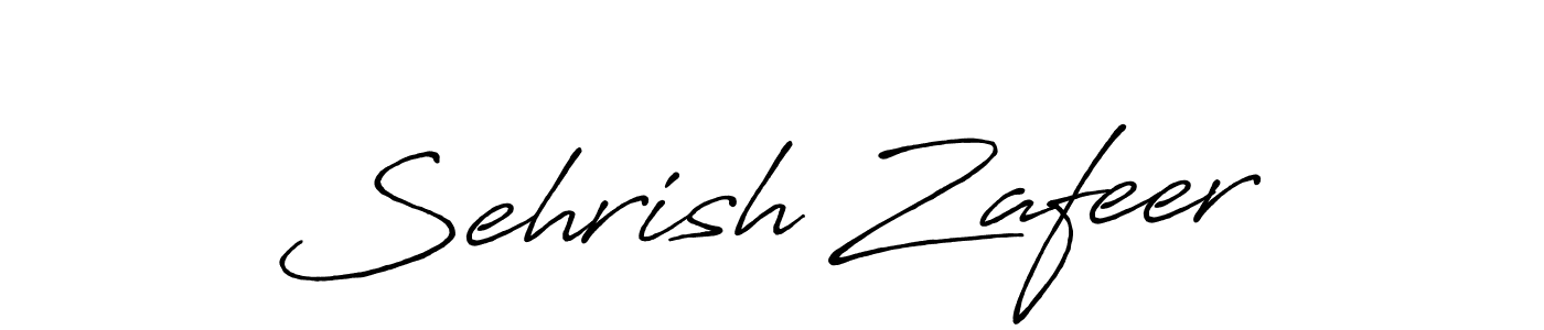 Make a beautiful signature design for name Sehrish Zafeer. With this signature (Antro_Vectra_Bolder) style, you can create a handwritten signature for free. Sehrish Zafeer signature style 7 images and pictures png