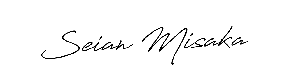 Use a signature maker to create a handwritten signature online. With this signature software, you can design (Antro_Vectra_Bolder) your own signature for name Seian Misaka. Seian Misaka signature style 7 images and pictures png