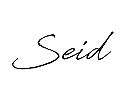 It looks lik you need a new signature style for name Seid. Design unique handwritten (Antro_Vectra_Bolder) signature with our free signature maker in just a few clicks. Seid signature style 7 images and pictures png