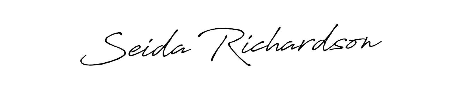 Create a beautiful signature design for name Seida Richardson. With this signature (Antro_Vectra_Bolder) fonts, you can make a handwritten signature for free. Seida Richardson signature style 7 images and pictures png